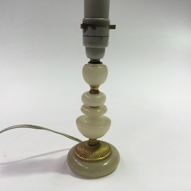 LAMP, Base (Table) - Small Alabaster, Pale Green & Brass